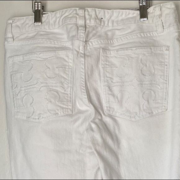 Tory Burch White Denim Jeans Women’s Size 30 Super Skinny Jeans - Picture 2 of 10